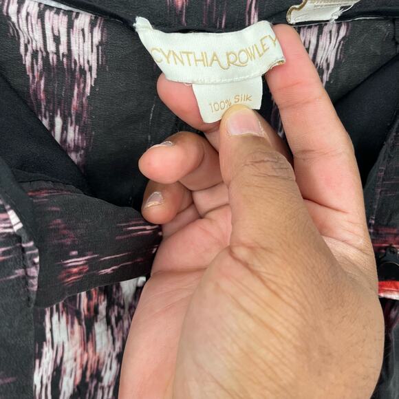 Cynthia Rowley Womens Silk Boho Casual Tie Dye Wide Leg Pull On Pants Size 2 - Picture 10 of 11